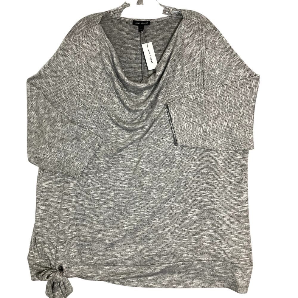 Lane Bryant Pullover Blouse Women's 22/24‎ Gray Shimmer Lightweight Summer